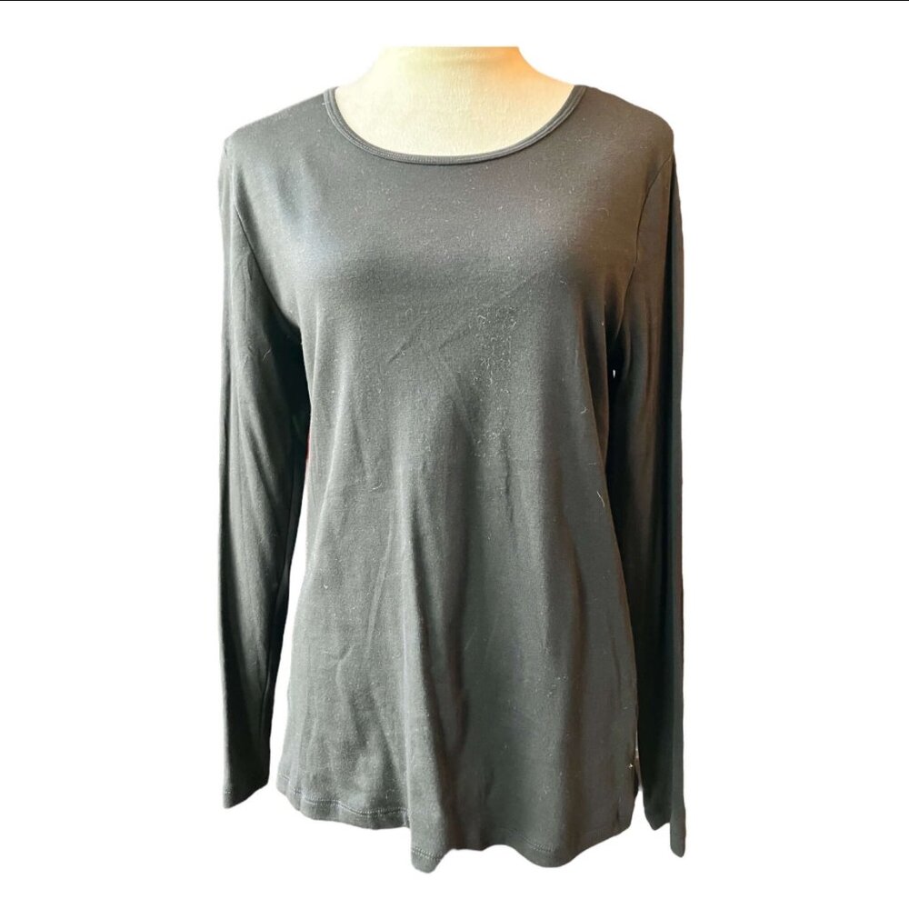Time and Tru Black Pull-On Shirt (835-4)